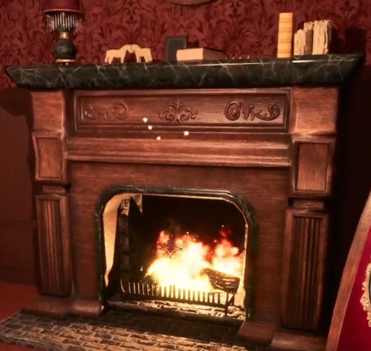 The fireplace in Palindra. The fireplace in Palindra.