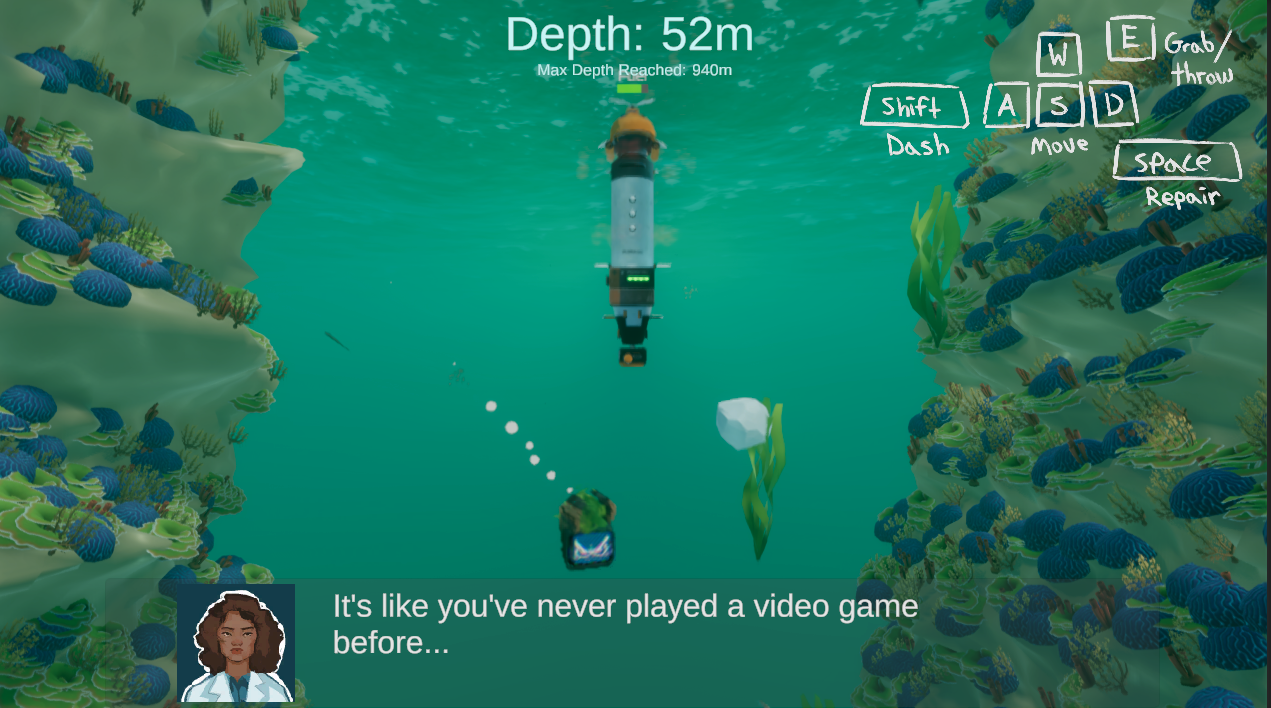 Early gameplay with dialogue showing. Early gameplay with dialogue showing.