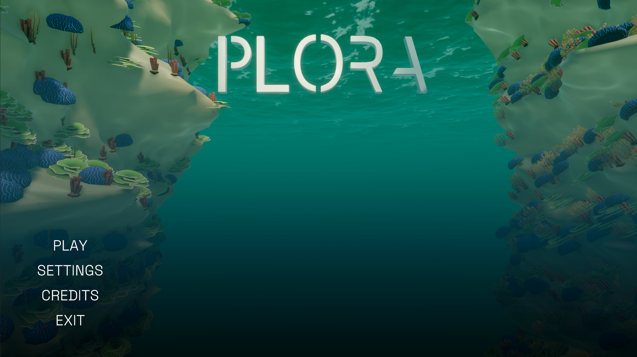 Plora main menu screen. Plora main menu screen.